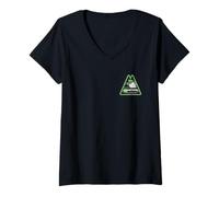 Women's Back to the Future Twin Pines Mall Neon Pocket Hit V-Neck T-Shirt
