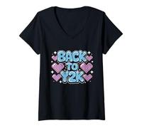 Women's Back to Y2K - Back to The 2000's V-Neck T-Shirt