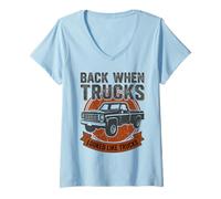 Women's Back When Trucks Looked Like Trucks V-Neck T-Shirt