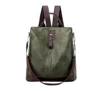 Women's Backpack Female PU Female Europe and America Leisure Outdoor Travel Backpack Anti Small Backpacks for Girls, Green, standard size, Travel Backpacks