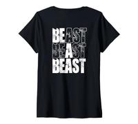 Women's Backprint Be a Beast V-Neck T-Shirt