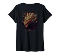 Women's Backprint The Dark Ruler V-Neck T-Shirt