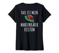 Women's Backprint This is My Ladybug Costume Little Bug V-Neck T-Shirt