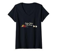 Women's Backyard Chickens Lifestyle Chicken Keeper Life Poultry V-Neck T-Shirt