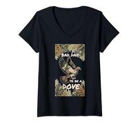 Womens Bad Day to Be a Dove Bird Camo V-Neck T-Shirt