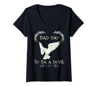 Womens Bad Day to Be a Dove September Hunting Outfit V-Neck T-Shirt