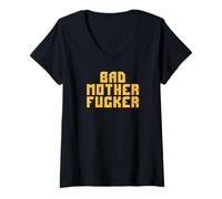 Womens Bad Motherfucker V-Neck T-Shirt