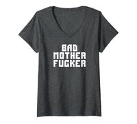 Womens BAD MOTHERFUCKER V-Neck T-Shirt