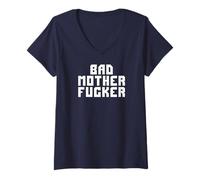 Womens BAD MOTHERFUCKER V-Neck T-Shirt