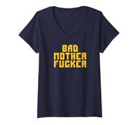 Womens Bad Motherfucker V-Neck T-Shirt