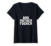 Womens BAD MOTHERFUCKER V-Neck T-Shirt