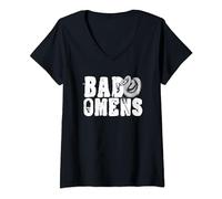 Womens Bad Omens Snake Grunge Goth Snake Bad Omens V-Neck T-Shirt