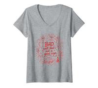 Women's Bad Well That's Not A Good Sign Pun V-Neck T-Shirt