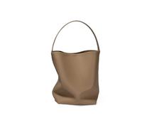 Women's Bag Leather Armpit Large Capacity Shoulder Tote Top Layer Commuter Sense Bucket(Elephant gray)