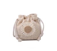 Women's Bag Style In The Summer Straw Weaving Cute Ins Bucket Bag Personality Girl Single-shoulder Crossbody Bag