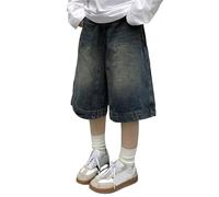 Womens Baggy Jean Shorts Y2K Casual Cargo Summer Streetwear Knee Length Denim Short Pants with Pocket(S)