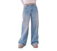 Women's Baggy JeansStraight Leg Jeans for Women Ladies Mid Waisted Wide Leg Baggy Denim Trousers Casual Loose Fit Mopping Boyfriend Jean Comfortable Y2k Streetwear Mom Pants