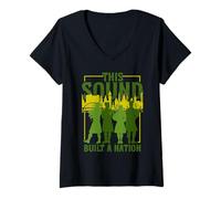 Women's Bagpipe Bagpipes This Sound Built A Nation V-Neck T-Shirt