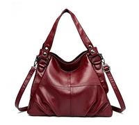 Women'S Bags Big Bag Ladies Bag Large Capacity Handheld Women'S Bag Shoulder Crossbody Bag, Burgundy Red
