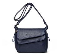 Women's Bags Trendy Fashion Lady Bag Border Casual Handbag Crossbody Shoulder Bag Canvas Shoulder Bag (Blue, One Size)