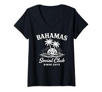 Women's Bahamas Social Club Bimini Days V-Neck T-Shirt