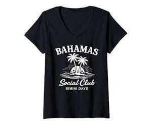 Women's Bahamas Social Club Bimini Days V-Neck T-Shirt