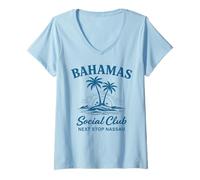 Women's Bahamas Social Club Next Stop Nassau V-Neck T-Shirt