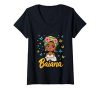 Womens Baiana Afro Brazilian Girl Bahia Carnival Brazil Women V-Neck T-Shirt