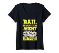Womens Bail Enforcement Agent BEA Fugitive Recovery Agent V-Neck T-Shirt