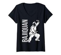 Women's Bajiquan Kung Fu Chinese Martial Arts Eight Extremities V-Neck T-Shirt