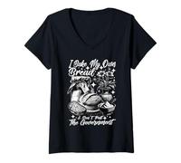 Womens Baker Bake Own Bread Dont Trust Government Sourdough Funny V-Neck T-Shirt