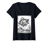 Women's Baleine The Leviathan’s Rise V-Neck T-Shirt