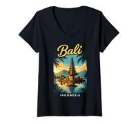 Women's Bali Indonesia V-Neck T-Shirt