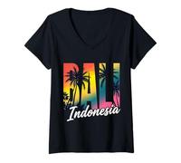 Women's Bali Indonesia Vacation Souvenir V-Neck T-Shirt