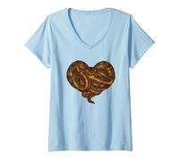 Womens Ball Python Herpetologist Reptile Python Snake V-Neck T-Shirt
