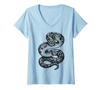 Women's Ball Python Illustration V-Neck T-Shirt