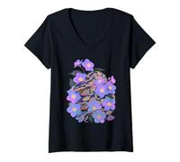 Women's Ball Python Snake Keeper Herpetology Snek Danger Noodle V-Neck T-Shirt