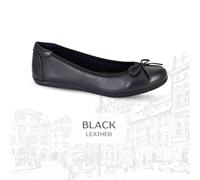 Womens Ballerina Bow Pumps Cipriata Flat Leather Slip On Casual Ladies Shoes