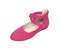 Women's Ballerina Slip On Dress Flat Shoes Pumps Comfortable Ballet Flats for Women Round Toe Strap Ballet Flats Closed Strap Sandals Elegant Dance Shoes Ballet Flats Soft Non-Slip, Hot pink, 6 UK