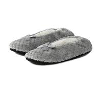 Womens Ballerina Slipper Winter Fluffy Totes Slippers Comfort Cotton Memory Foam Non-slip Ballet Flat Shoes with Satin Bow for Spring Autumn Winter (Grey, 7)