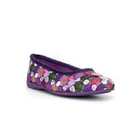 Womens Ballerina Slippers Ballet Slippers Slip On Slippers Carpet Slippers Ladies Slippers Womens Slippers Memory Foam Slippers Rubber Sole Blue/Purple 4 UK