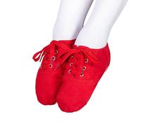 Womens Ballet Flat Lace-Up Soft Bottom Foldable Dance Shoes Canvas Sole Gymnastics Yoga Ballerina Dancing occasin Suitable for ractice rofessional Prom Performance Parties (Red, 45)