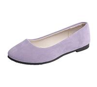 Women's Ballet Flat Slip On Dolly Shoes Womens Ballet Flats Women Simple Casual Flat Shoes Solid Color Pumps Ladies Dolly Work Smart Office Comfort Pointed Toe Slip On Flats Shoes