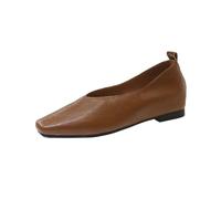 Women's Ballet Flats Business Office Work Shoes Comfortable Elegant Flats for Women Soft Inner Lining Casual Shoes Classic Slip Dress Pumps Casual Comfort Wedding Shoes, brown, 38 EU