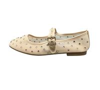 Women's Ballet Flats Flat Comfortable Summer Shoes with Rhinestones Breathable Sandals Non-Slip Round Toe Elegant Dance Shoes Soft Barefoot Shoes for Everyday Use, beige, 6 UK