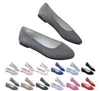 Women's Ballet Flats Loafers Comfortable Elegant Flat Slip-On Shoes Low Shoes Classic Plain Dance Shoes Casual Style Super Soft Comfort Summer Shoes for Business and Leisure, darkblue, 7 UK