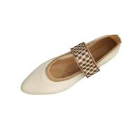 Women's Ballet Flats & Pumps, Summer Mesh Slip-On Flat Slippers Platform Wide Fit with Soft Comfy Stretchy Elastic Ankle Straps Casual Wear Every-Day Closed Toe Ballerina Pumps Dolly Shoes