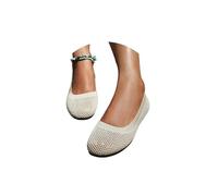 Women's Ballet Flats & Pumps Women's Ballet Flats Slip On Knit Breathable Dress Shoes Pumps Round Toe Wide fit Work Solid Color Comfortable Dress Ballerina Walking Sandals