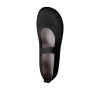 Women's Ballet Flats | Slip-On Mary Jane Round Toe Work Shoes Knit Dress Shoes Pumps Flats for Ladies Classic Low Top Flat Knit Trainers Lightweight Casual Walking Sneakers Black