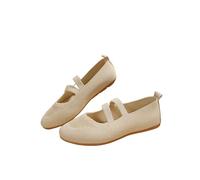 Womens Ballet Flats UK Clearance, Pointed Toe Knit Shoes Solid Color Pumps Ladies Casual Wear Simple Flat Shoes Closed Toe Ballerina Pumps Comfortable Walking Loafers Slider Lightweight Footwear
